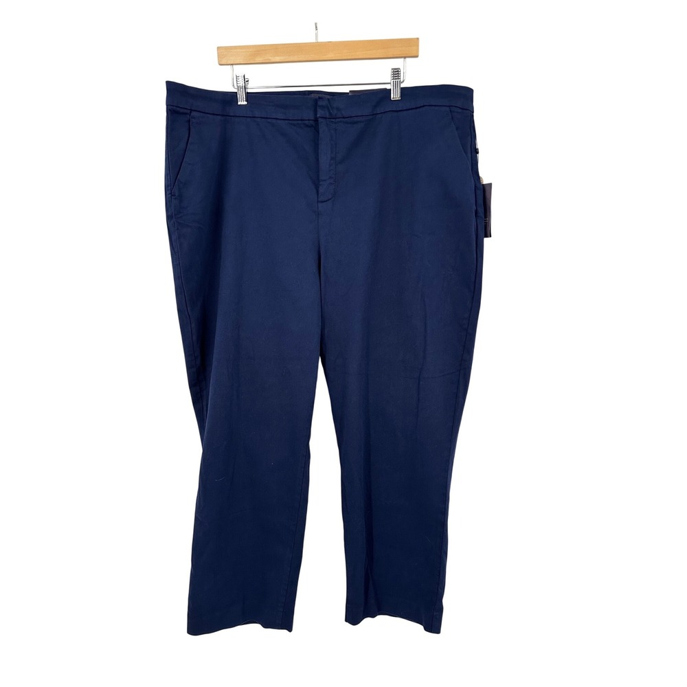 NYDJ PLUS Everyday Sateen Ankle Pants‎ In Peacoat